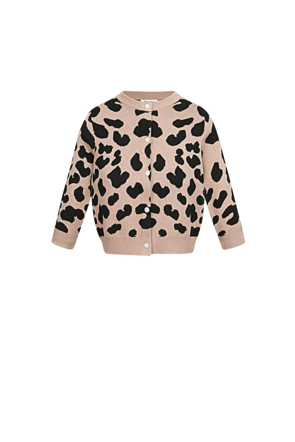 Cardigan Tricot Viscose Femme Imprimé Léopard Motif Élégant 