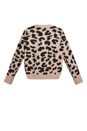 Cardigan En Maille À Motif Léopard Avec Bordures Contrastantes h5 Image10