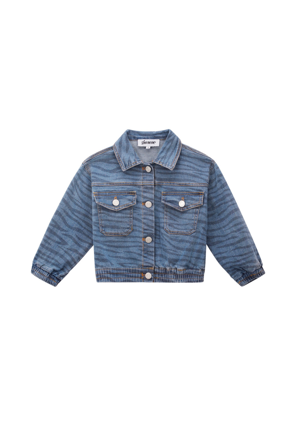 Veste En Coton Pour Enfants Style Jean Motif Rayé Classique