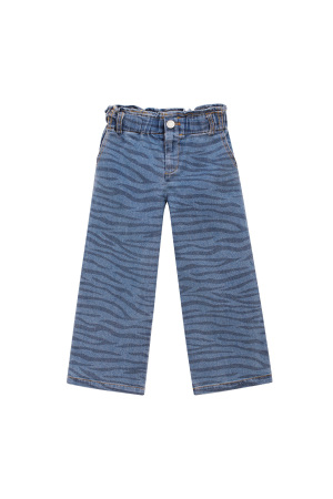 Cotton Denim Pants Casual Zebra Stripes h5 