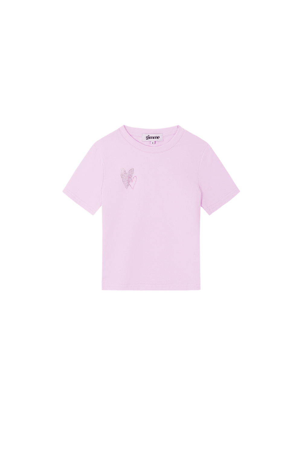 Coton T-Shirt Enfant Casual Motif Cœur Brodé 