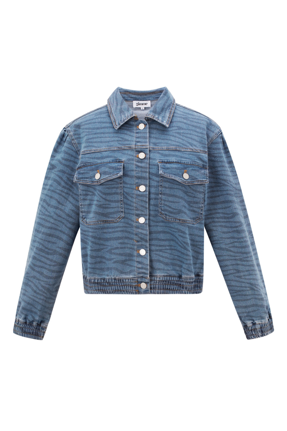 Veste En Jean Femme Coupe Courte Motif Tigre