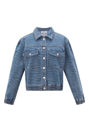 Veste En Jean Femme Coupe Courte Motif Tigre h5
