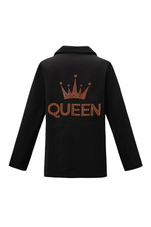 Blazer De Costume Femme En Polyester Broderie Couronne h5 Image16
