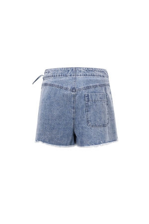 Coton Denim Jupe Mini Femme Lacets Latéraux h5 Image7