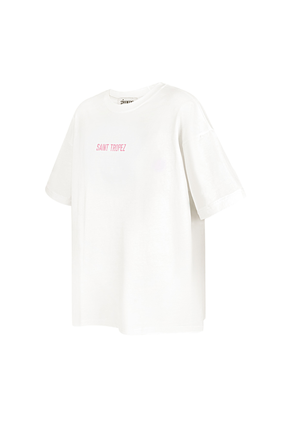 Coton T-Shirt Femme Oversized Imprimé Saint Tropez Image4