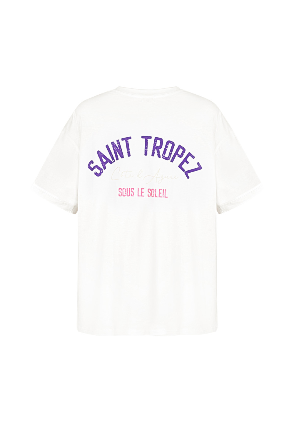 Coton T-Shirt Femme Oversized Imprimé Saint Tropez Image10