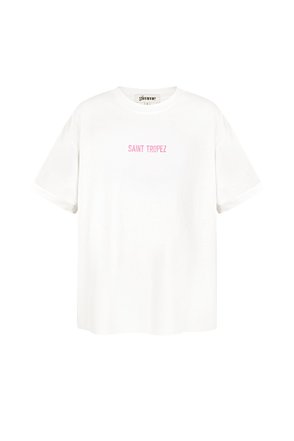 Coton T-Shirt Femme Oversized Imprimé Saint Tropez 
