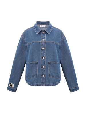 Veste En Jean Pour Femme Coupe Classique Avec Patch Logo De Marque h5