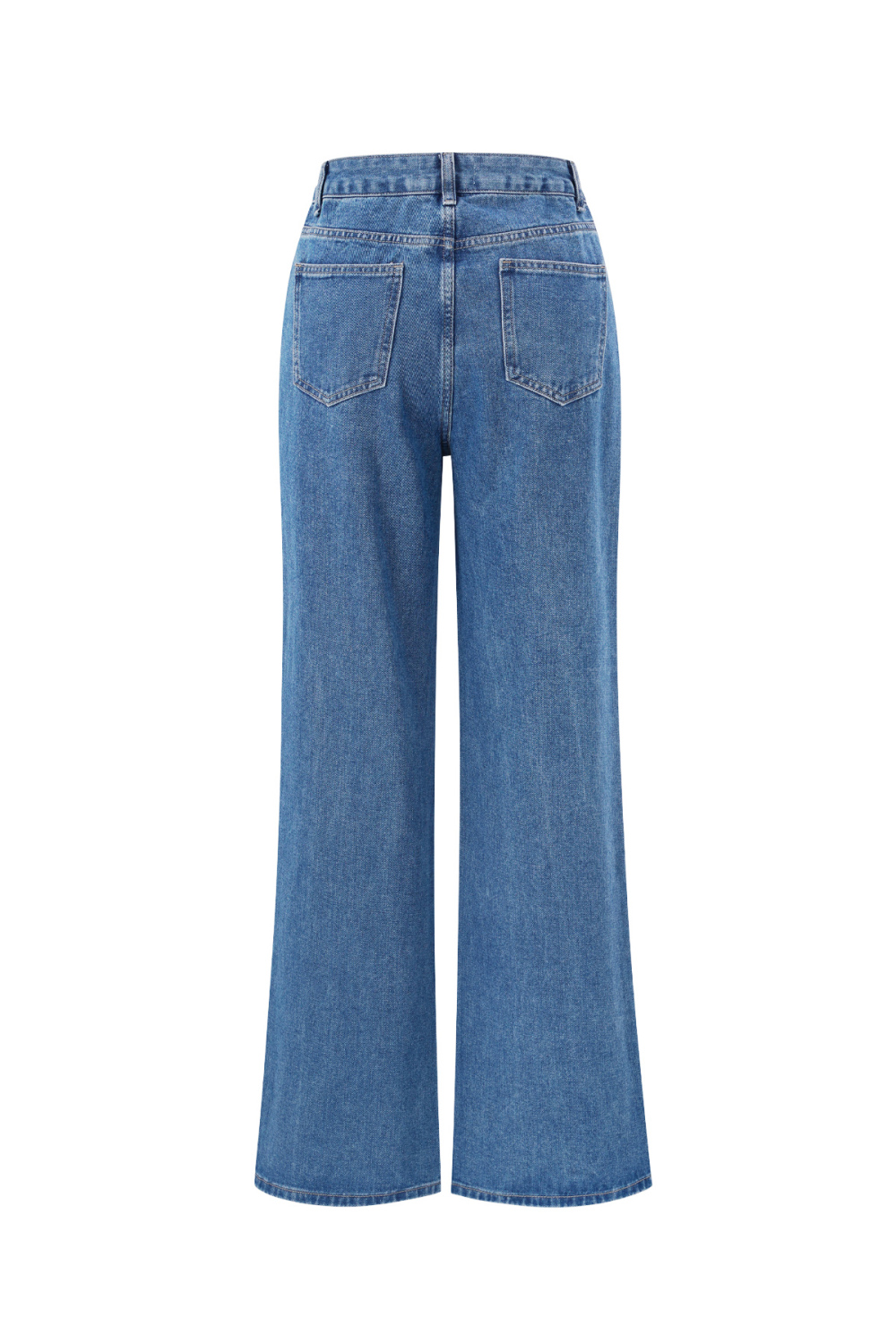 Coton Tissé Femmes Pantalon Droit Jean Broderie Cœur Décontracté Image10