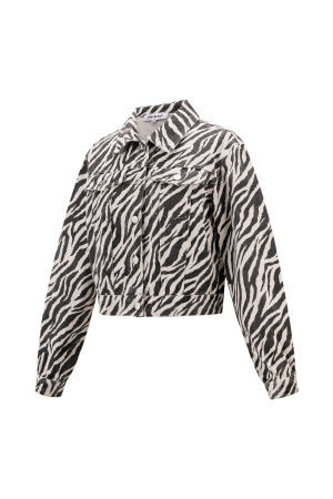 Cotton Denim Veste Femme Street Elegant Specialty Imprimé Animal h5 Image5