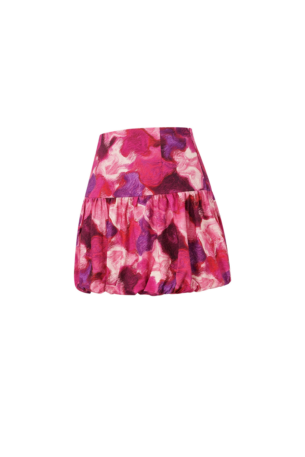 Jupe Mini Femme En Viscose À Volants Design Fuchsia Image4