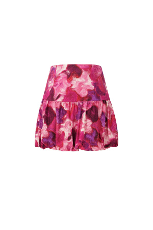 Jupe Mini Femme En Viscose À Volants Design Fuchsia h5 Image5