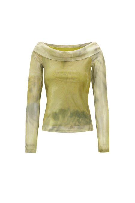 Tissu Polyester Femme Haut Manches Longues Élégant Couleur Unie Printemps/Été 2