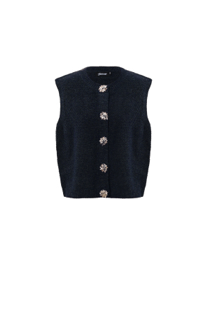 Veste Tricotée Fibre De Polyester Femme Tricotée Décontractée Couleur Unie h5 Image12