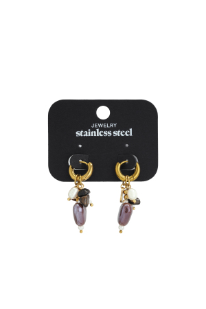 Boucles D'Oreilles Avec Perles Et Breloques En Forme De Cœur h5 Image4