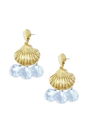 Boucles D'Oreilles Ornées De Coquillages Et De Nacre h5 