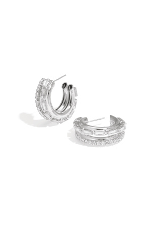 Boucles D'Oreilles Créoles En Fer, Élégantes, Luxueuses, De Noël, Pour Femmes h5 Image5