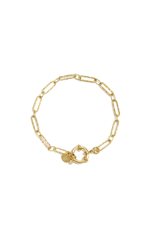 Bracelet Avec Fermoir Avant Et Maillons Alternés h5