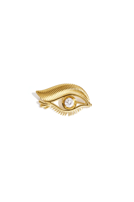 Broche œil ornée de pierres