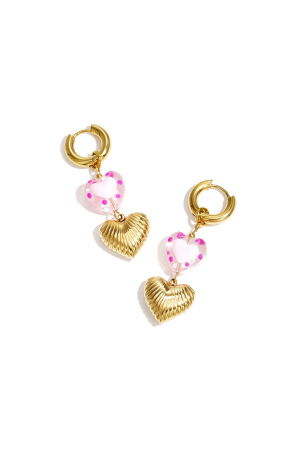Boucles D'Oreilles Pendantes En Forme De Cœur h5 