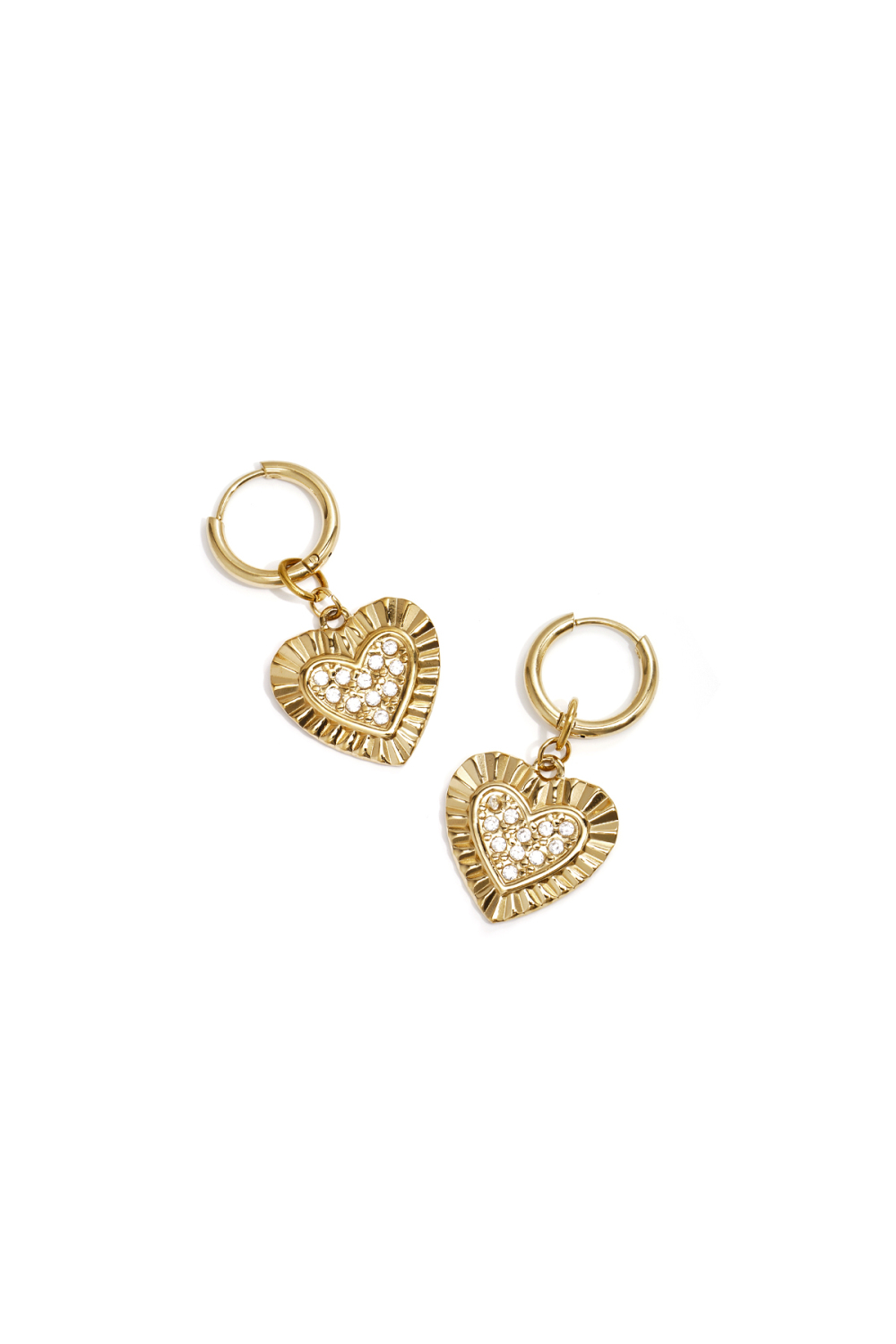 Boucles D'Oreilles À Cœurs Rayonnants