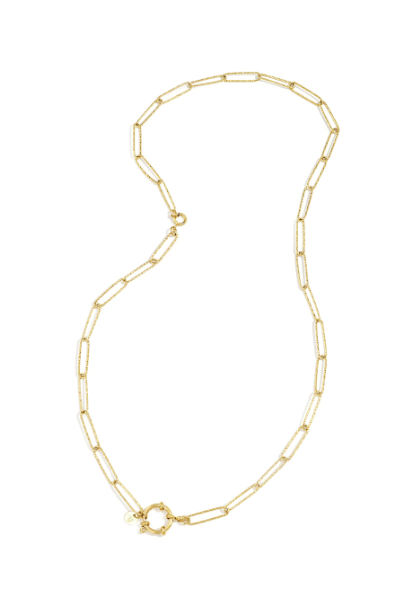 Collier et bracelet 2 en 1 avec maillons texturés