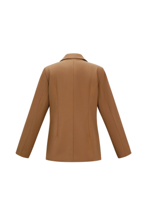 Tissu Polyester Fibre Ensemble De Costume Femme Élégant Couleur Unie Automne/Hiver h5 Image3