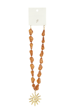Collier De Perles Avec Pendentif Soleil h5 Image4
