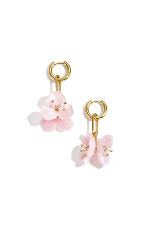 Boucles D'Oreilles Fleurs Avec Perles h5 