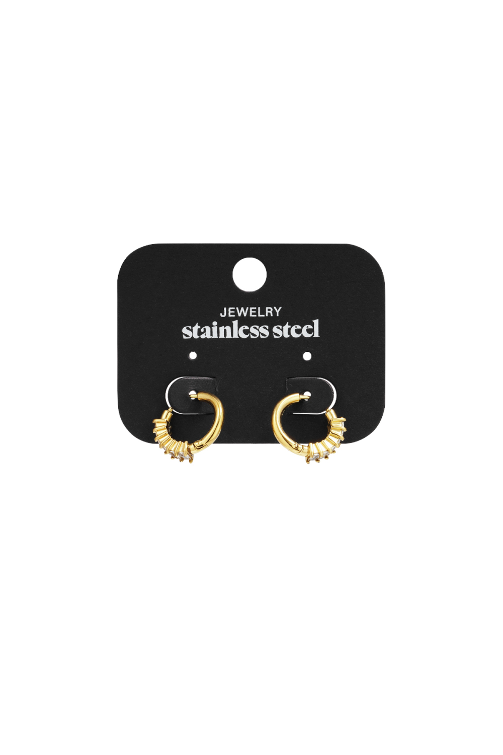Boucles D'Oreilles Créoles En Acier Inoxydable, Style Décontracté Et Simple, Collection Femme Image5