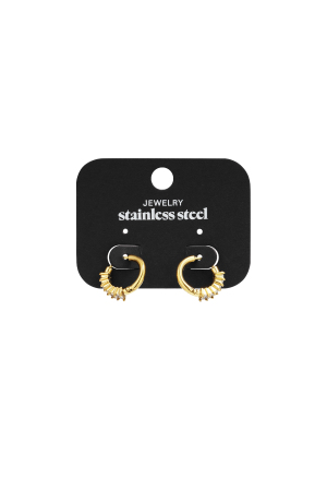 Boucles D'Oreilles Créoles En Acier Inoxydable, Style Décontracté Et Simple, Collection Femme h5 Image5