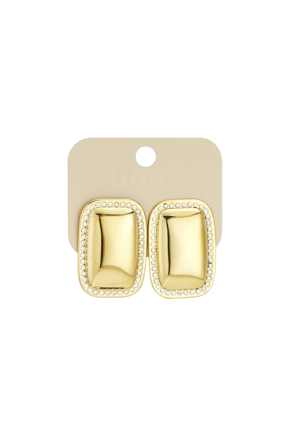 Boucles D'Oreilles À Tige En Acier Inoxydable Rectangulaires, Série Décontractée Et Simple Pour Femmes Image4