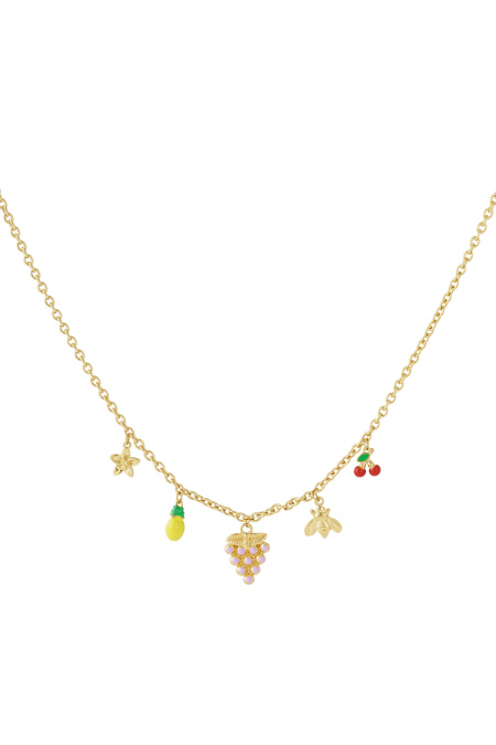 Collier à breloques fruitées