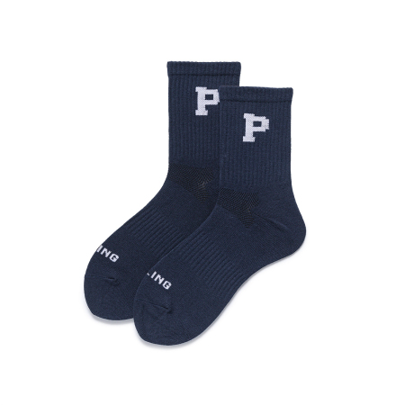 1 paire de chaussettes mi-mollet polyvalentes en coton à imprimé lettre pour femme 2