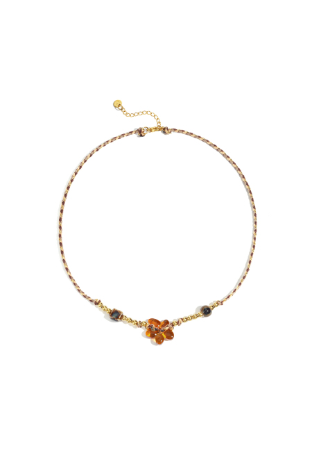 Colliers de perles en polyester, série florale décontractée, simple et quotidienne, bijoux pour femmes