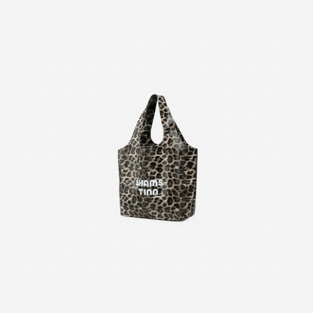 Sac fourre-tout femme en PVC imprimé léopard, collection Simple Series (1 pièce) 2