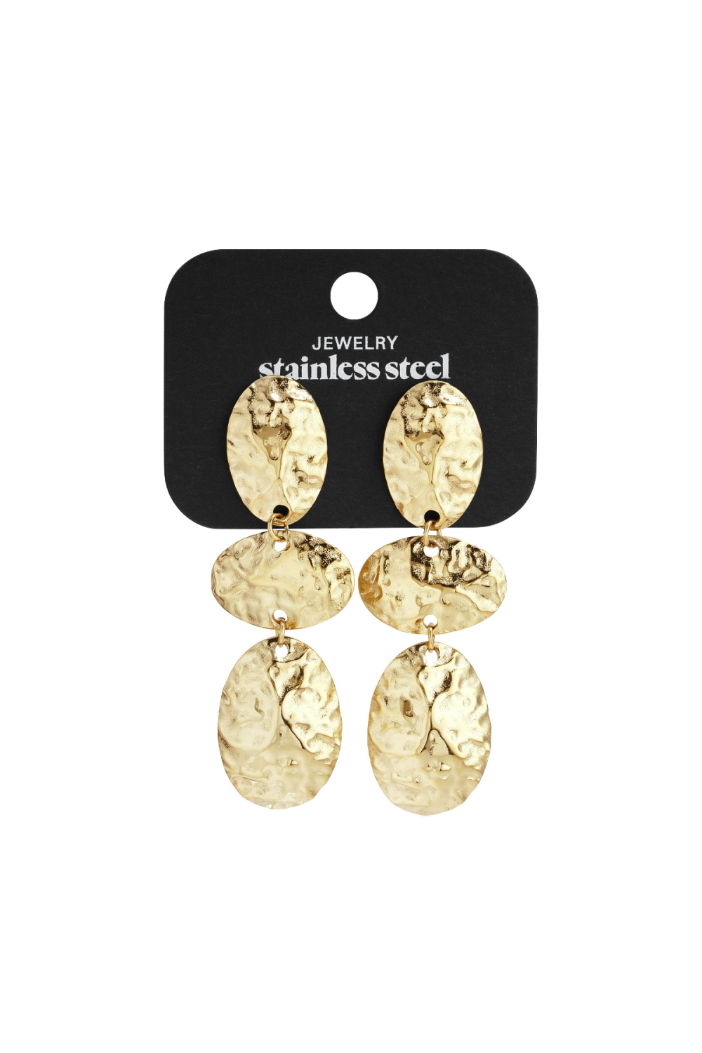 Boucles D'Oreilles Pendantes En Acier Inoxydable, Forme Irrégulière, Collection Décontractée Et Simple Pour Femmes Image5