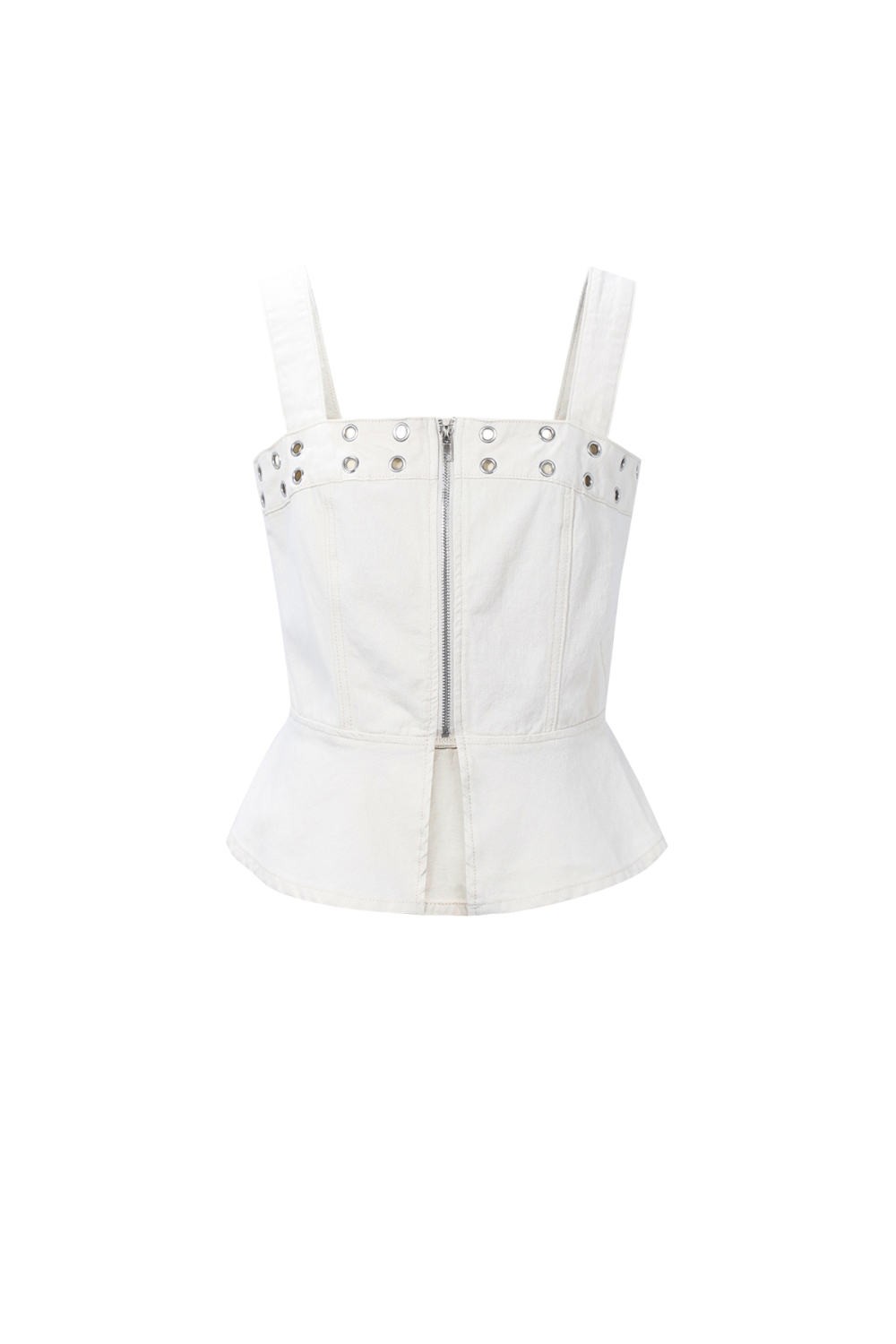 Top En Jean À Œillets 