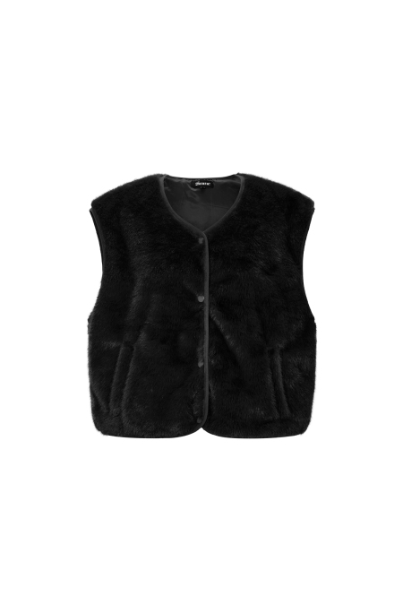 Gilet sans manches en fausse fourrure 2