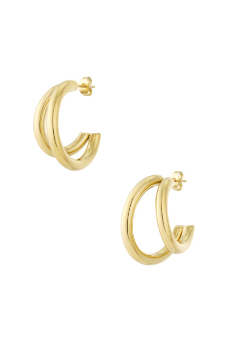 Petites boucles d'oreilles doubles créoles