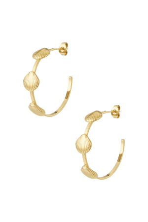 Boucles D'Oreilles Créoles Coquillage h5 