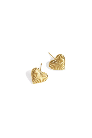 Boucles D'Oreilles À Tige En Acier Inoxydable, Série Heart Daily Daily Simple, Bijoux Pour Femmes h5