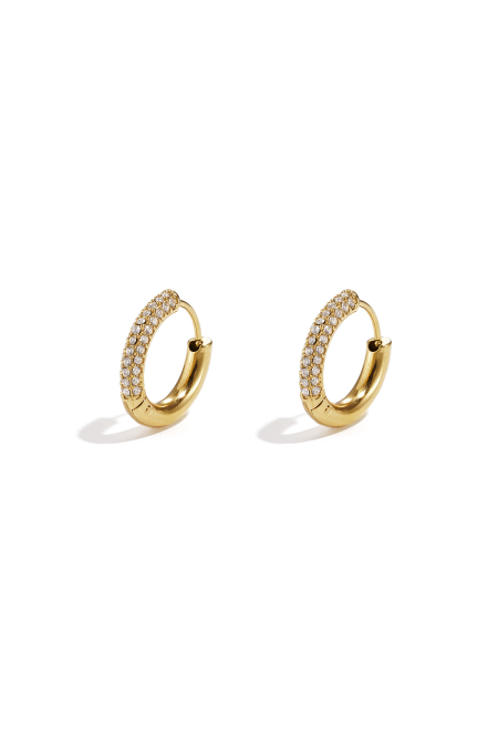 Boucles d'oreilles créoles en acier inoxydable, style simple et quotidien, collection de bijoux pour femmes