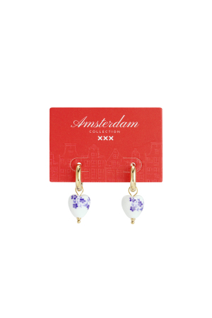Boucles D'Oreilles Pendantes En Céramique, Motif Floral, Collection Décontractée Et Simple Pour Femmes h5 Image3