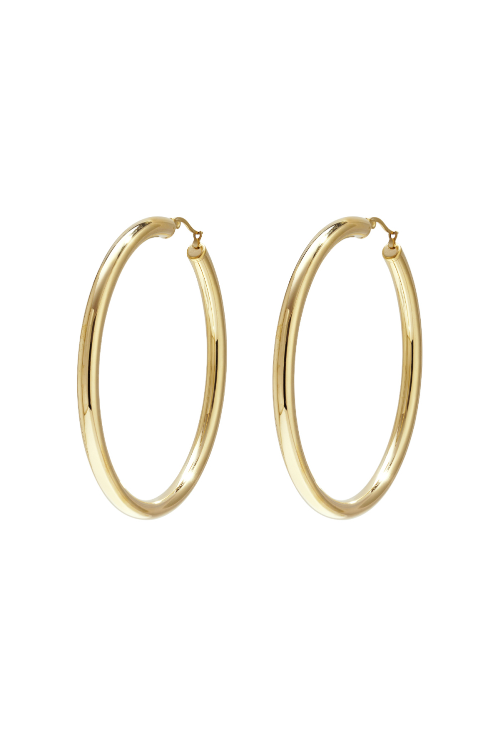 Boucles D'Oreilles Créoles En Acier Inoxydable, Collection Décontractée Et Simple Pour Femmes