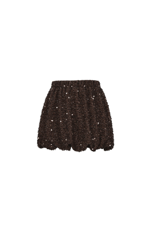 Jupe Courte Femme En Fibre De Polyester Tissée Élégante Paillettes h5 Image2