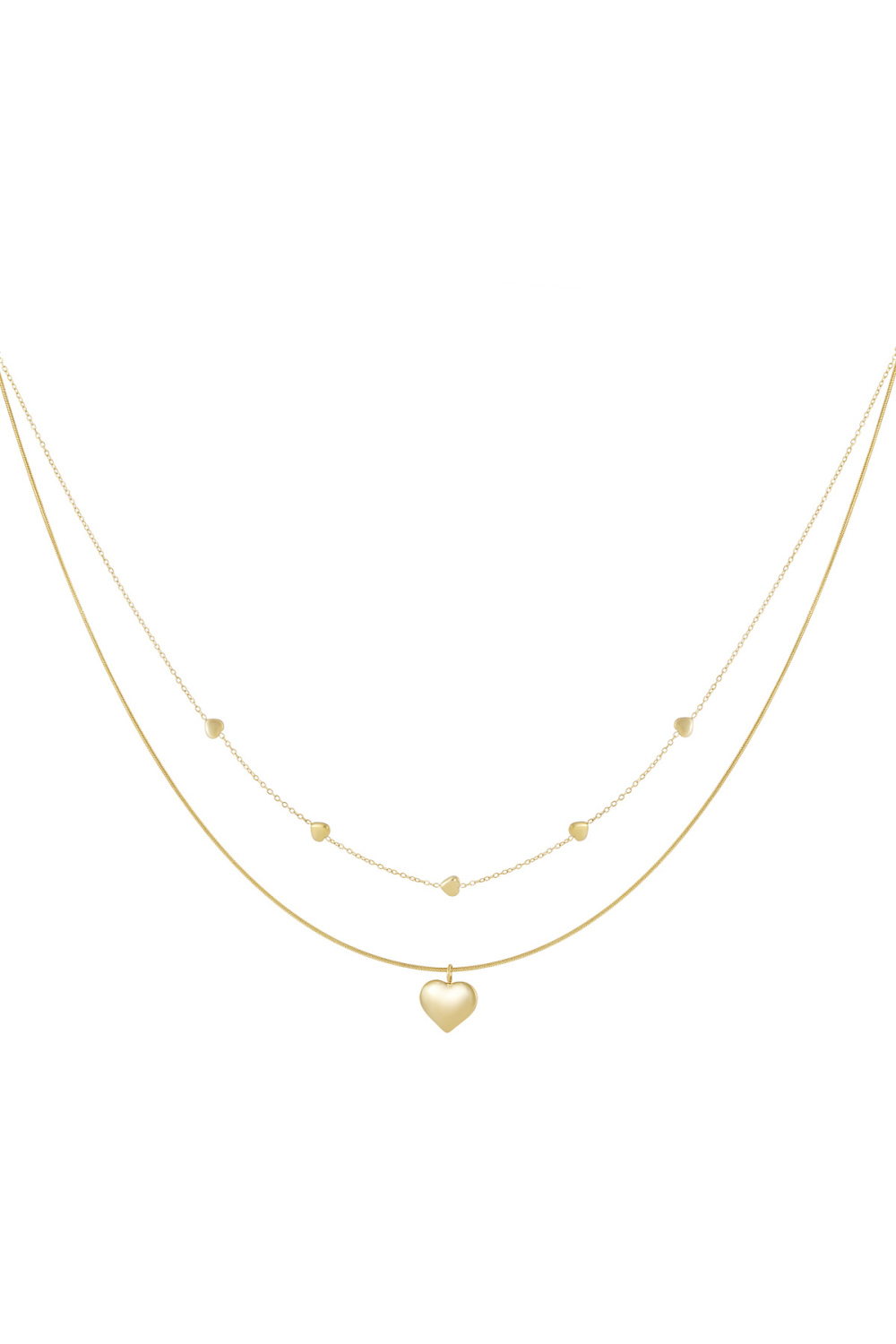 Colliers Superposés En Forme De Cœur, Style Décontracté, Simple Et Quotidien, Bijoux Pour Femmes 