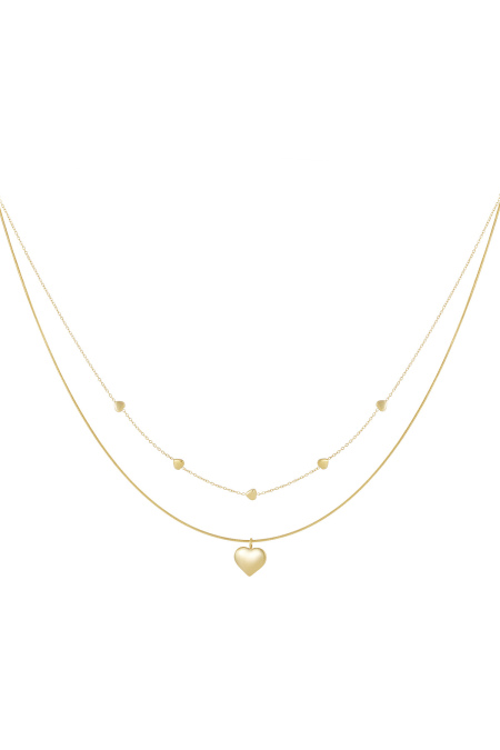 Colliers superposés en forme de cœur, style décontracté, simple et quotidien, bijoux pour femmes