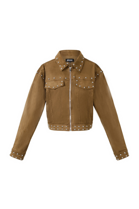 Tissu Polyester Fibre Veste Femme Style Urbain Élégant Spécialité Couleur Unie Automne/Hiver 2